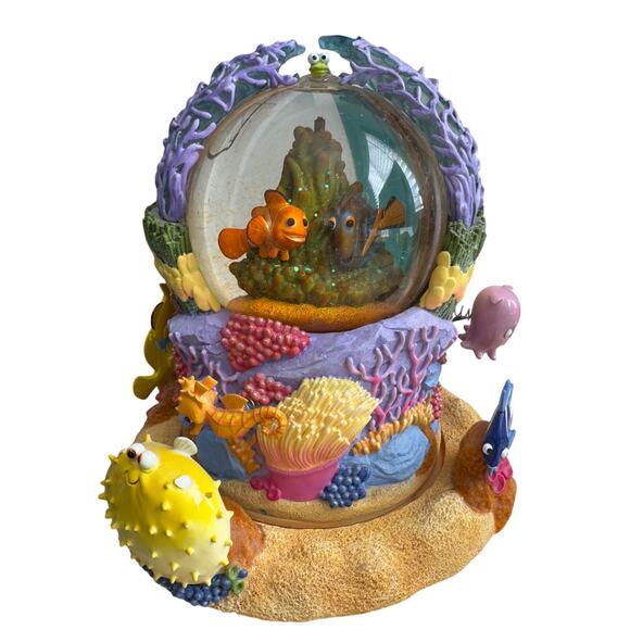 Disney Pixar Finding Nemo Musical Snow Globe Rotating Base "Tiny Bubbles" - Picture 1 of 10